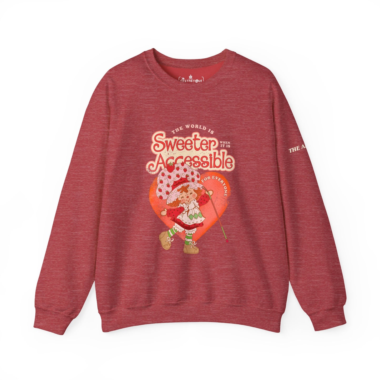 The World is Sweeter when it is Accessible for Everyone - Adult Unisex Heavy Blend™ Crewneck Sweatshirt