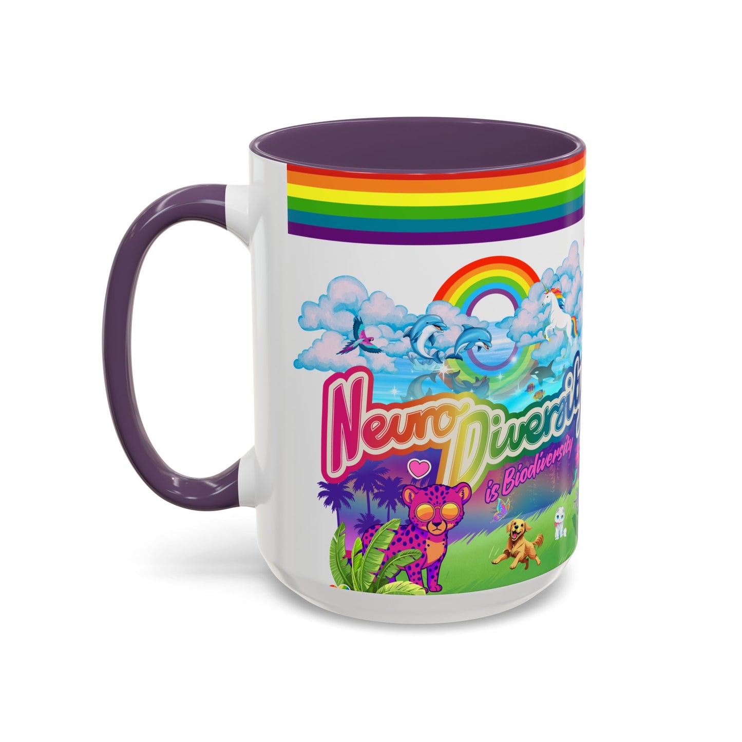 Neurodiversity is Biodiversity - Accent Coffee Mug (11, 15oz)