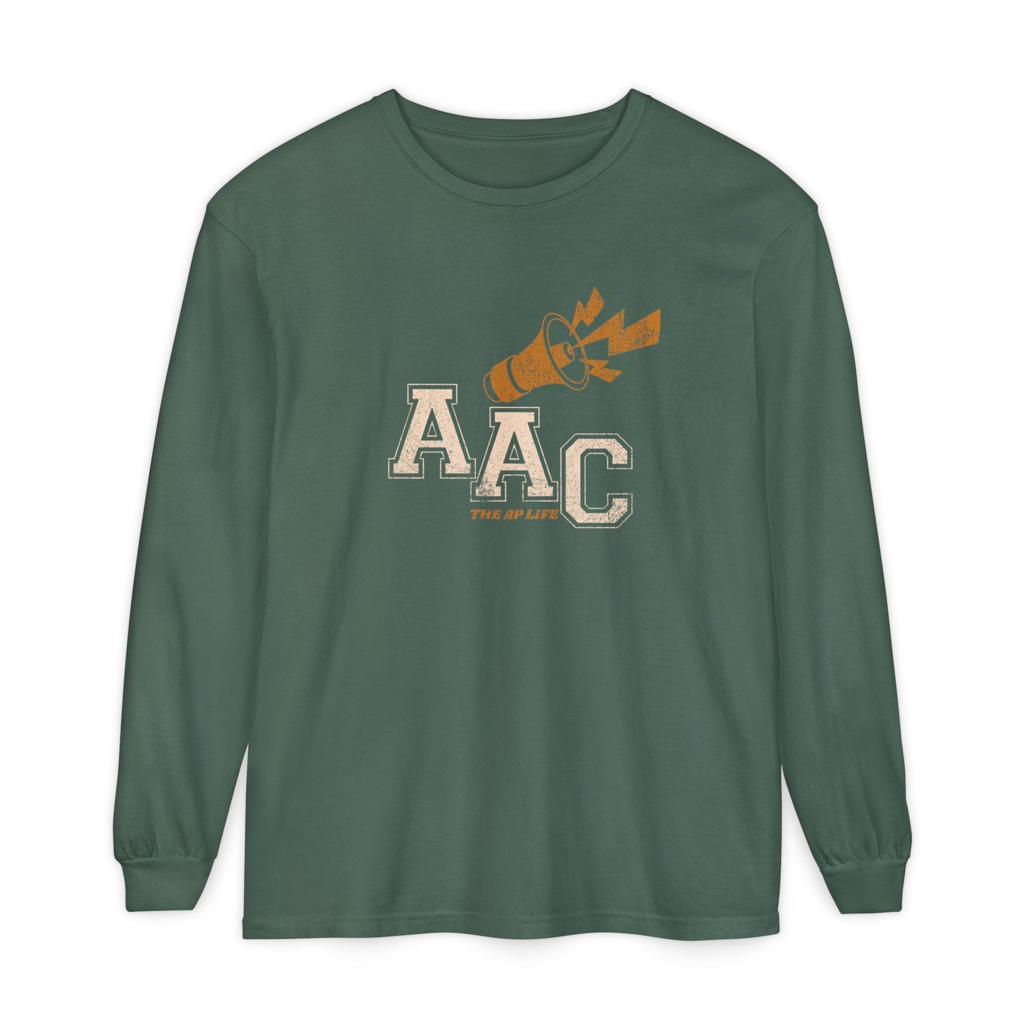 AAC Supports Team Enthusiast - Communication for the Win - Unisex Garment-dyed Long Sleeve T-Shirt