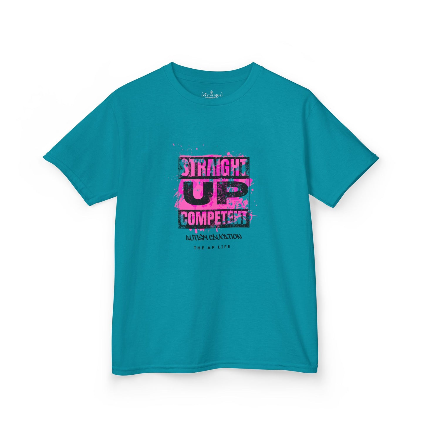 Straight Up Competent Autism Education - Youth Unisex Oversized Cotton Tee