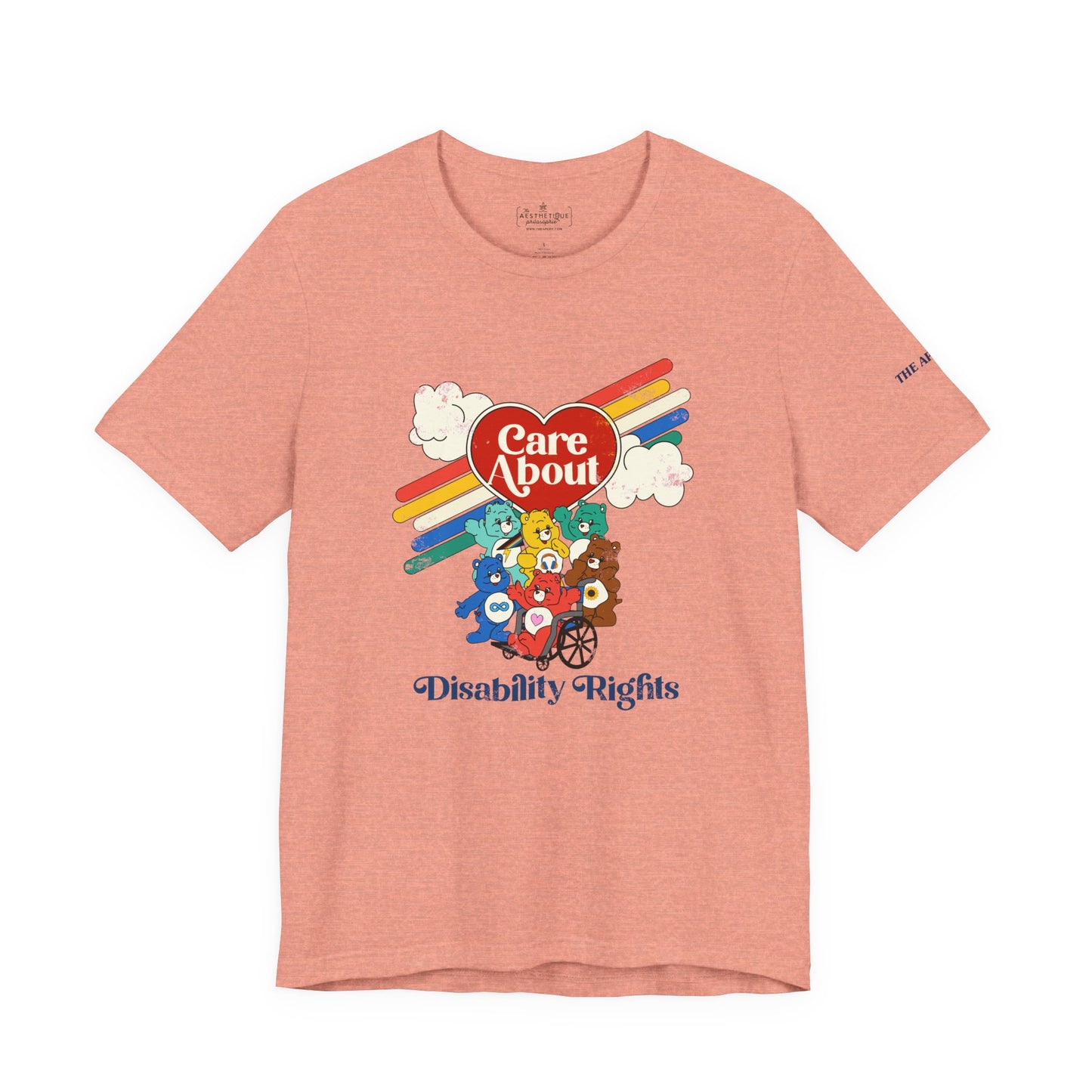 Care About Disability Rights - Retro 80s Vibe - Unisex Jersey Short Sleeve Tee