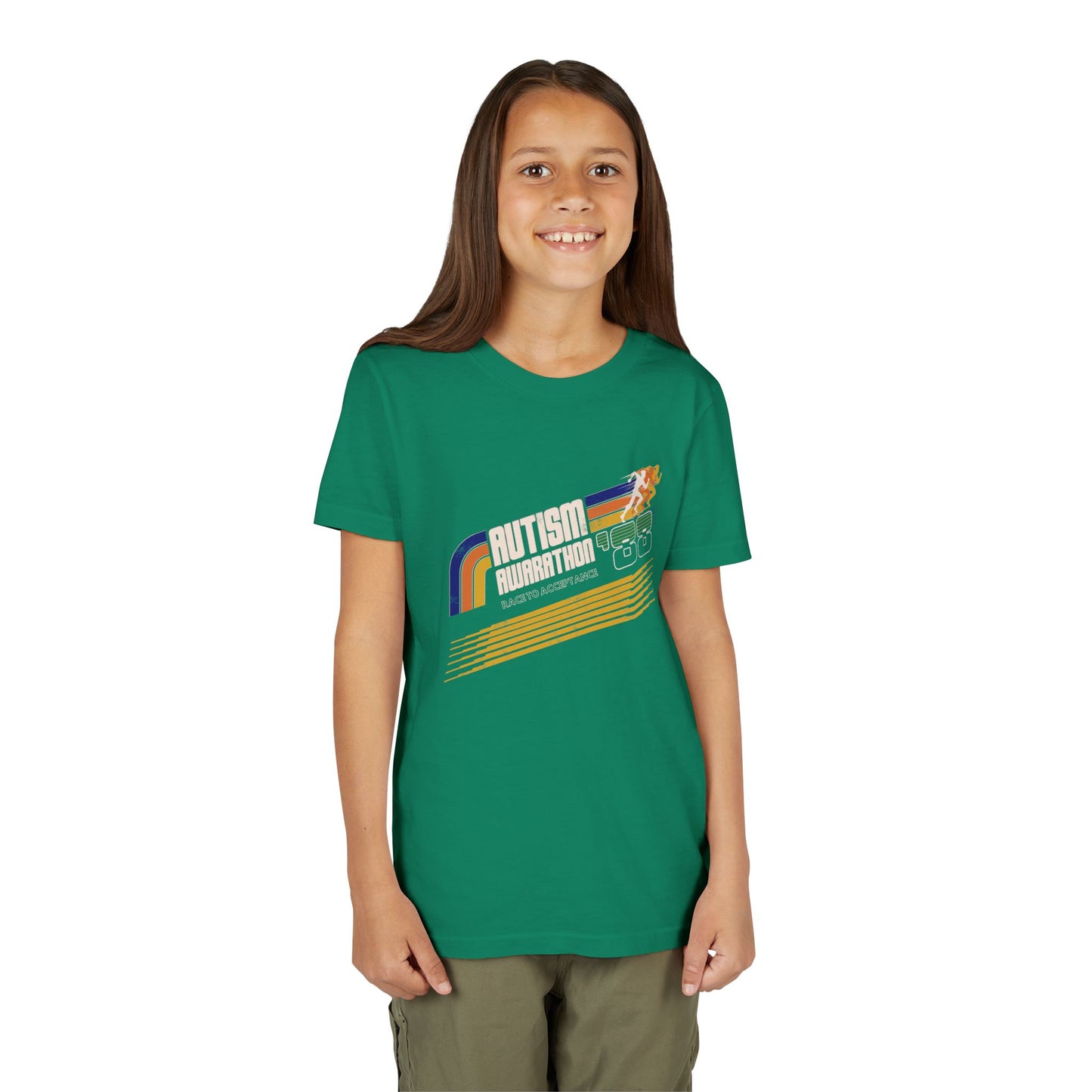 Autism Awarathon - Race to Acceptance - Youth Unisex Short Sleeve Tee