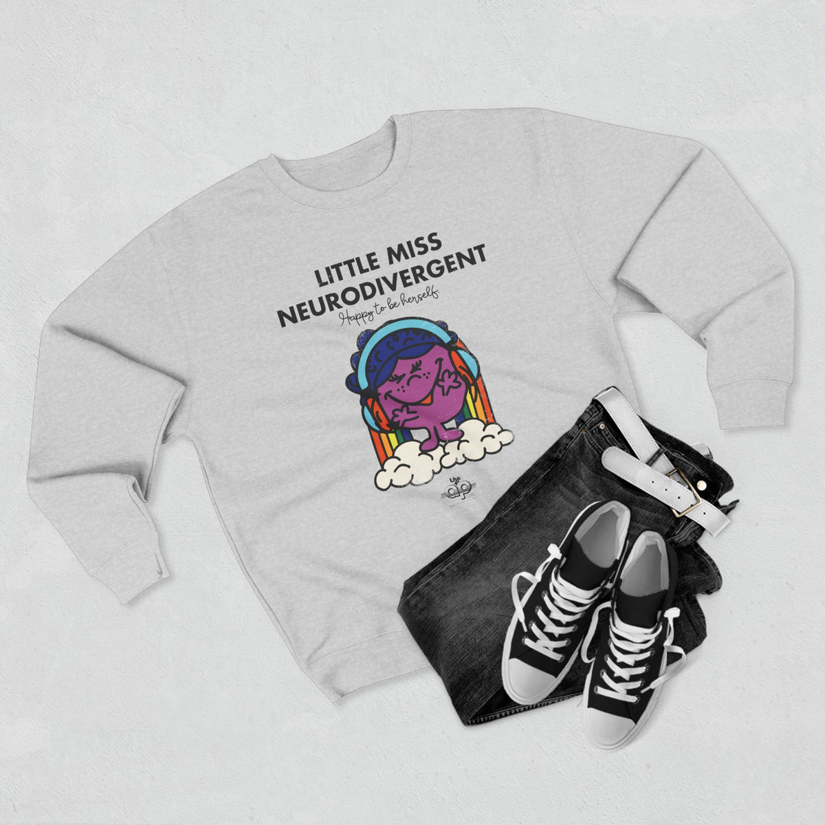 Little Miss Neurodivergent - Adult Unisex Crewneck Sweatshirt