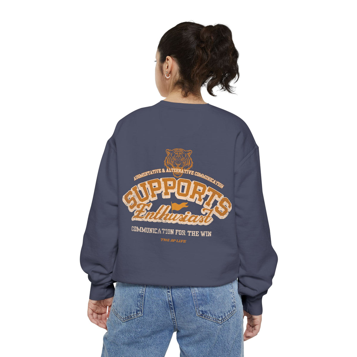 AAC Supports Team Enthusiast - Communication for the Win - Adult Unisex Sweatshirt
