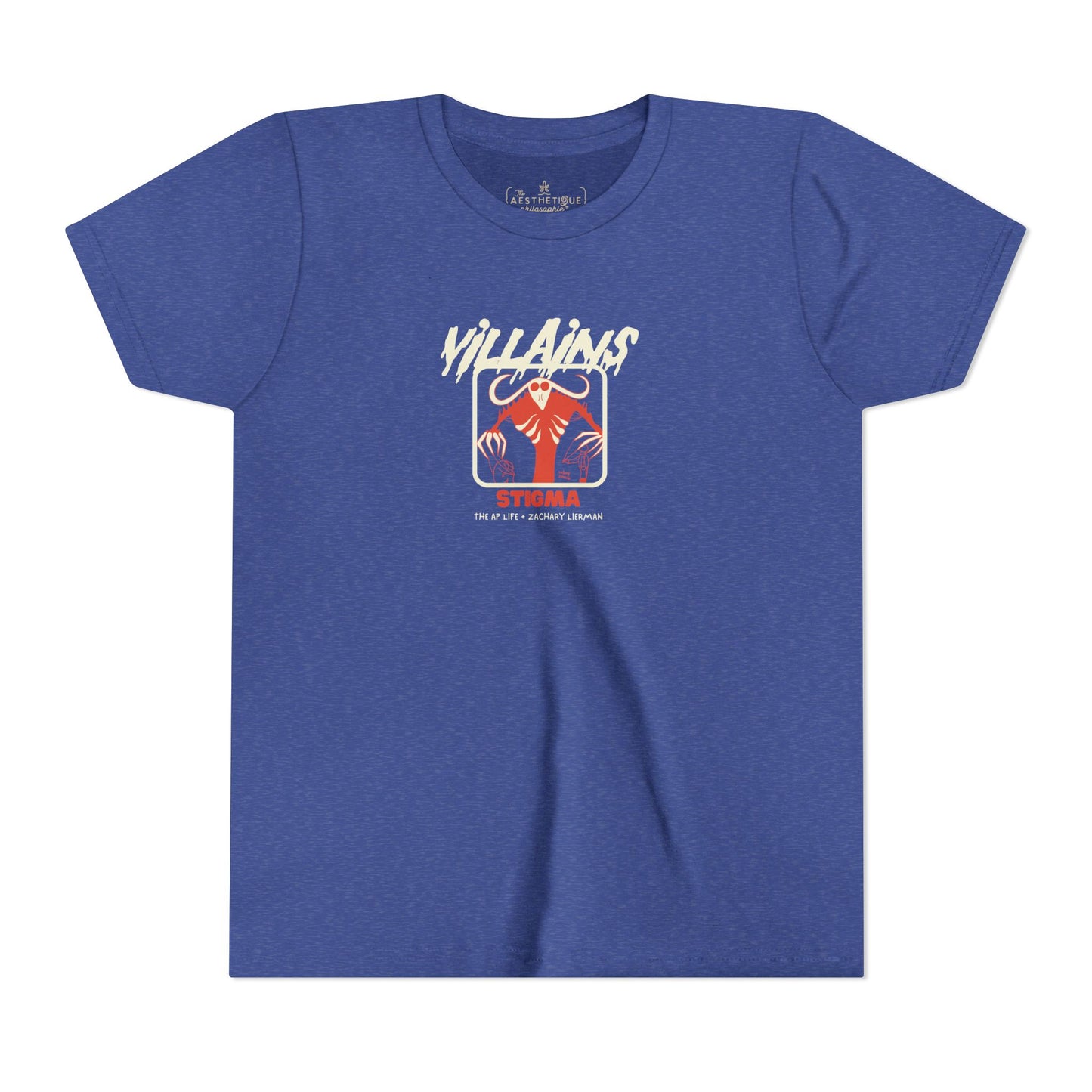 Villains of The Autistic Community Series - Stigma - Zachary Lierman - Youth Unisex Jersey Tee