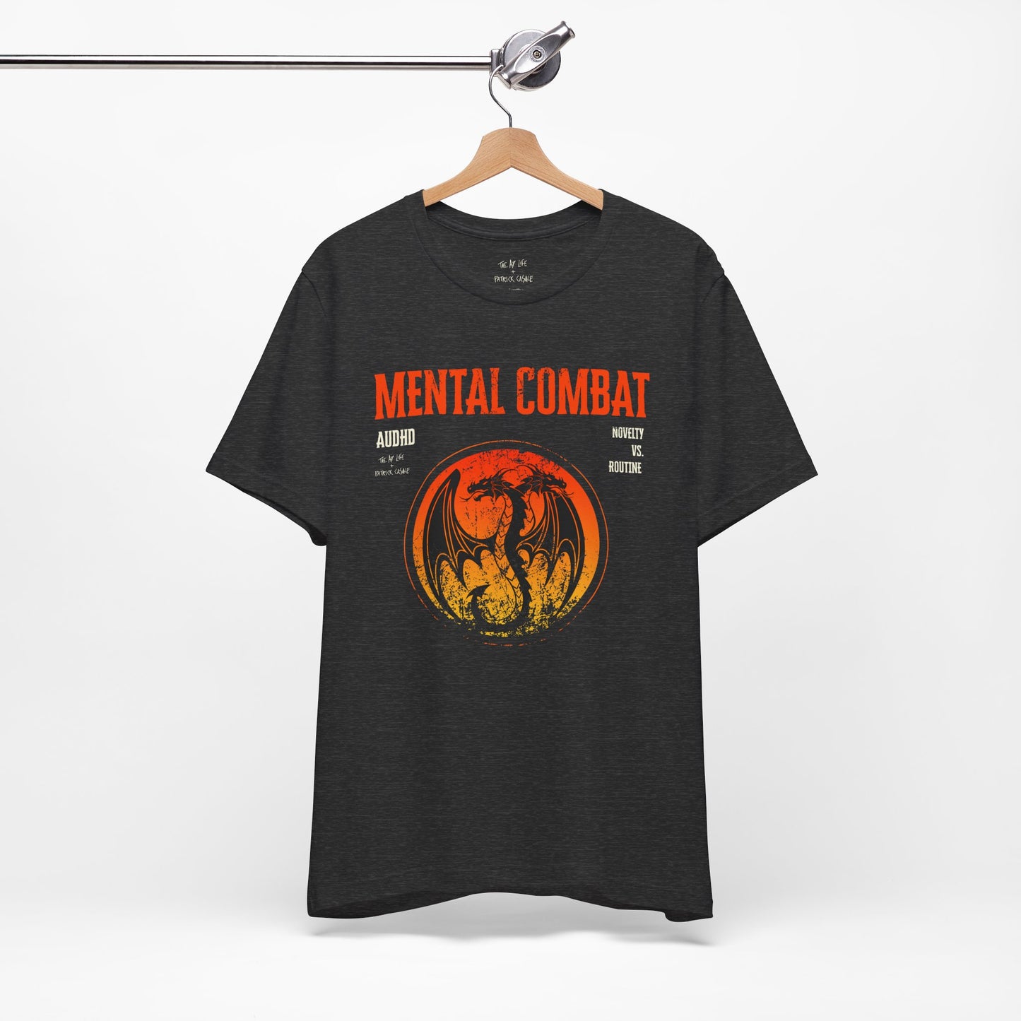 Mental Combat Dragon Tee, Unisex Jersey Tee, Gaming Shirt, Gifts for Gamers, Casual Wear, Fantasy Apparel, Geeky Fashion