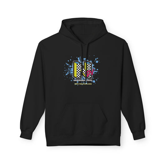 NDV Neurodiversity Rocks - Adult Unisex Fleece Hoodie