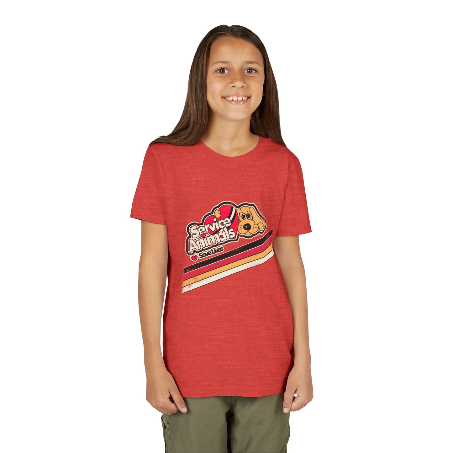 Service Animals Save Lives - Youth Unisex Short Sleeve Tee