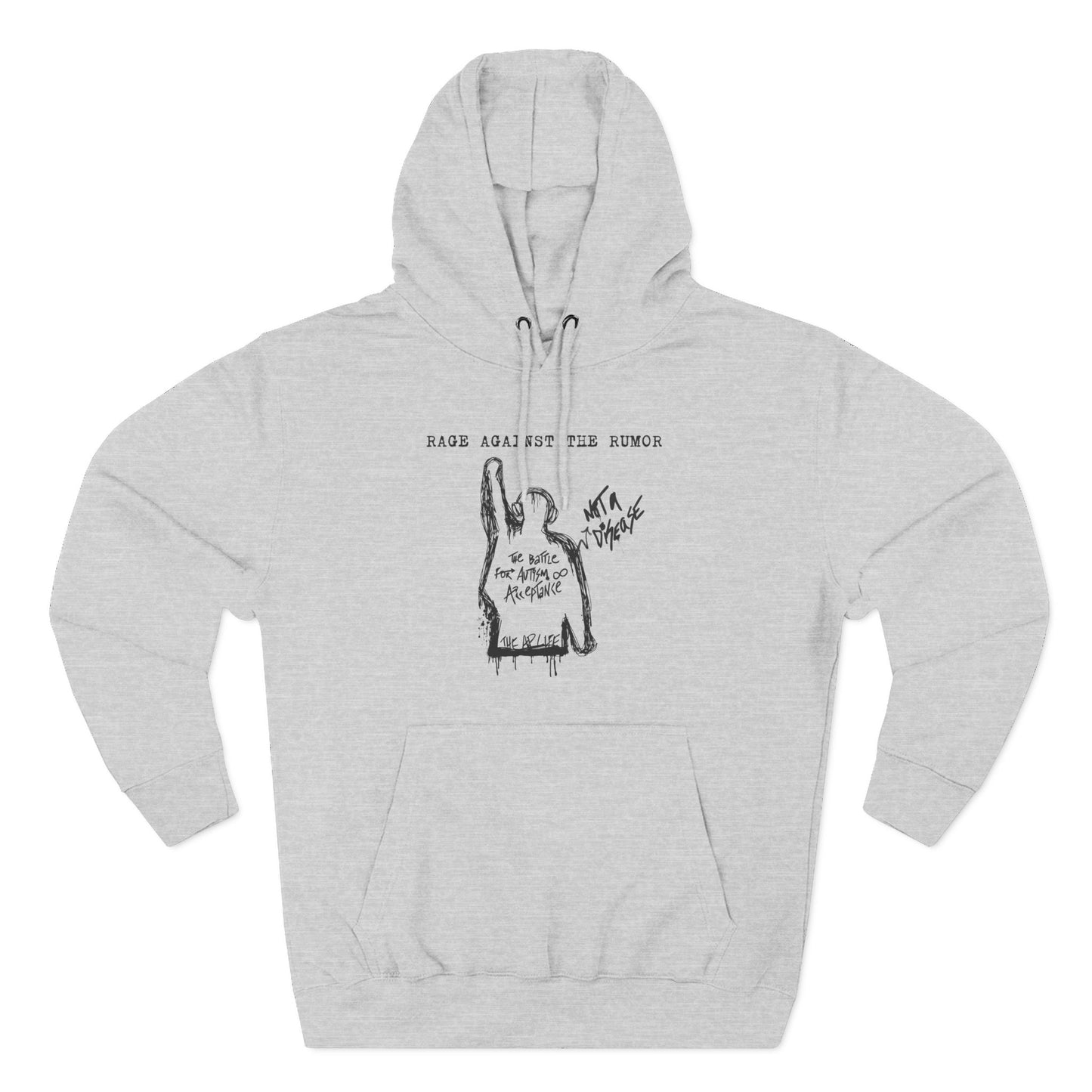 Rage Against the Rumor - The Battle for Autism Acceptance - Adult Unisex Hoodie