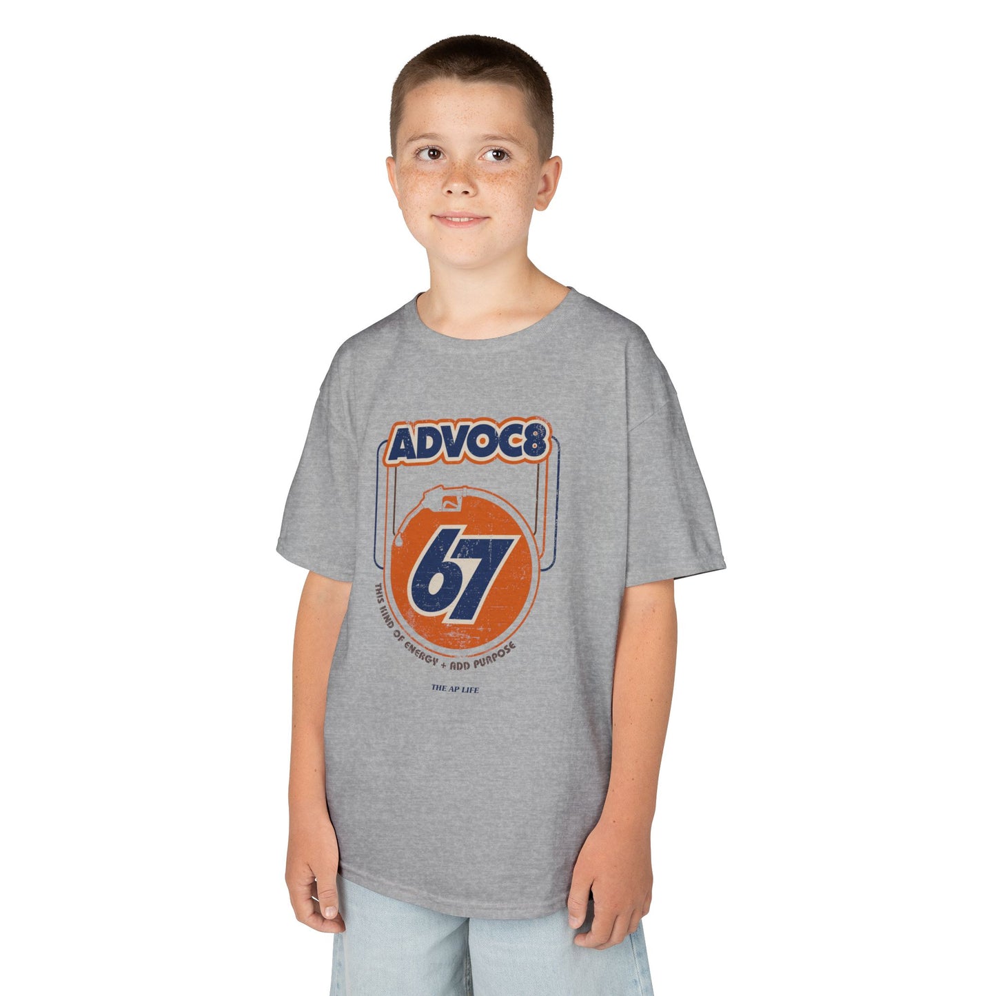 Advoc8 - 67 - This Kind of Energy + Add Purpose - Youth Unisex Oversized Tee