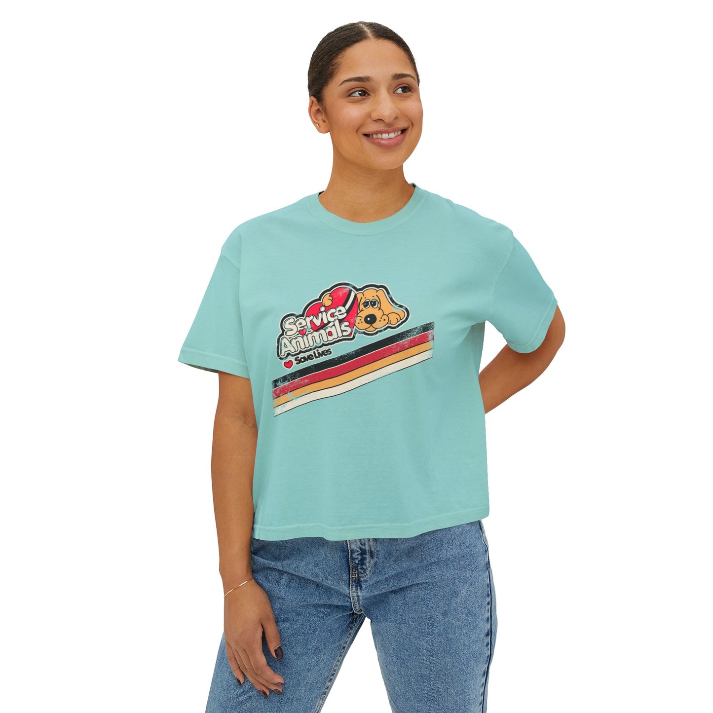 Service Animals Save Lives - Women's Boxy Tee