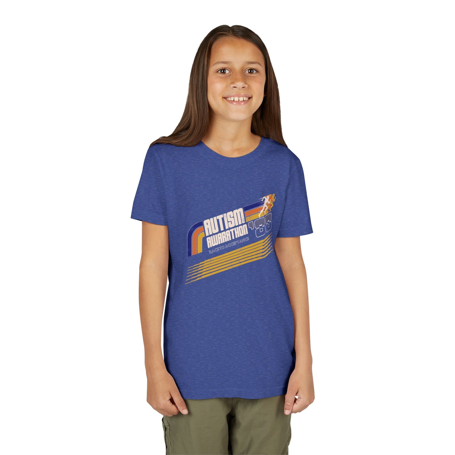 Autism Awarathon - Race to Acceptance - Youth Unisex Short Sleeve Tee