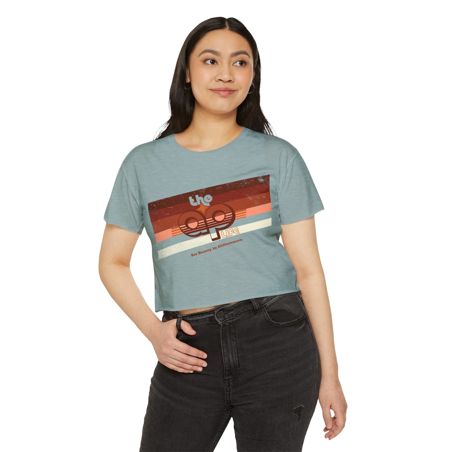 The AP Life - Retro Stripes - Women's Crop Top Tee
