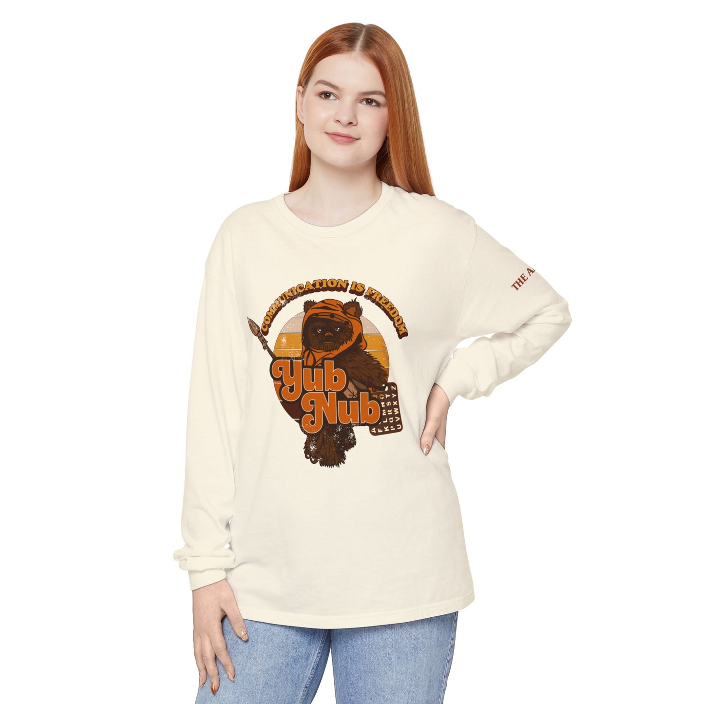 Communication is Freedom - Yub Nub - S2C - Adult Unisex Garment-dyed Long Sleeve T-Shirt