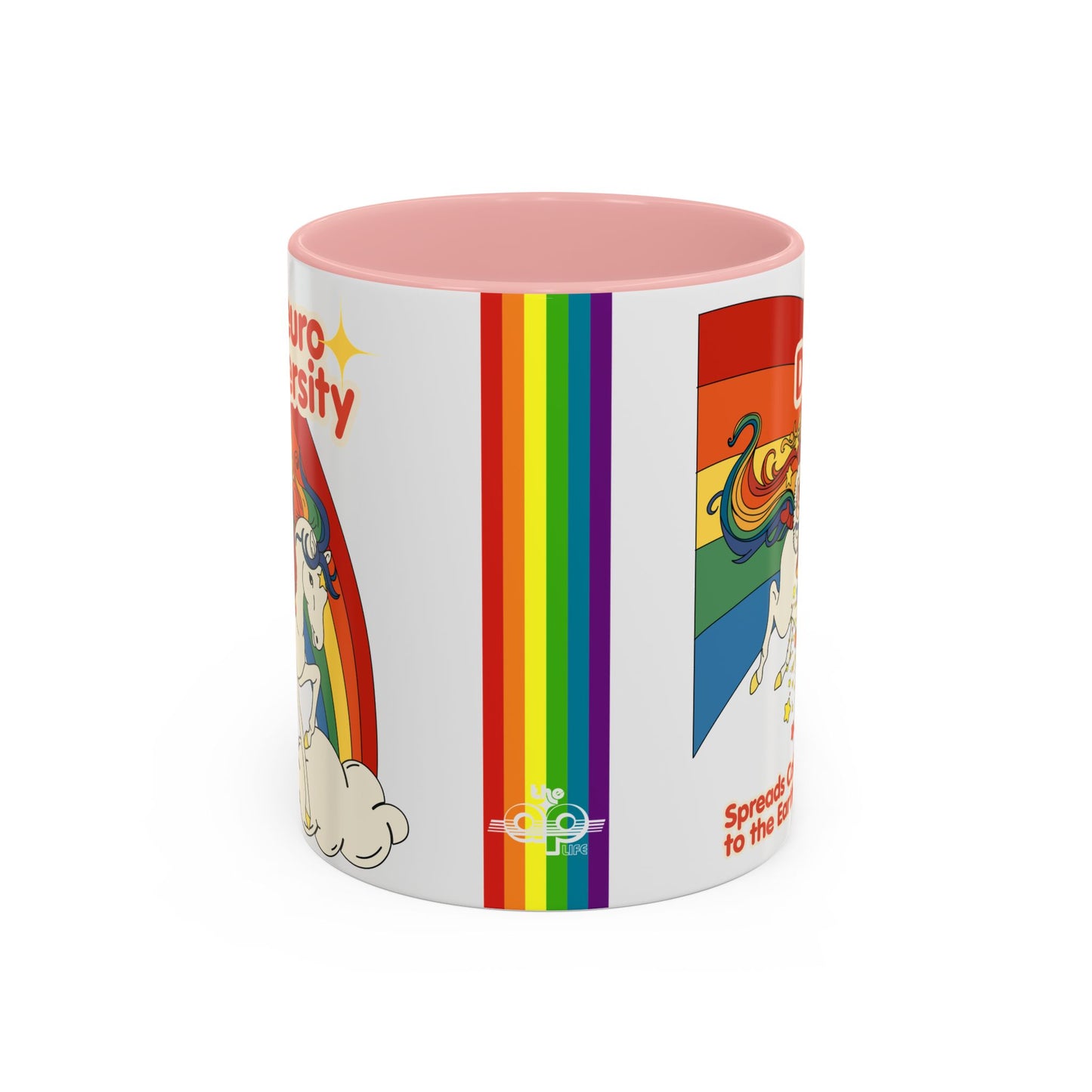 Neurodiversity Spreads Color to the Earth - Accent Coffee Mug (11, 15oz)