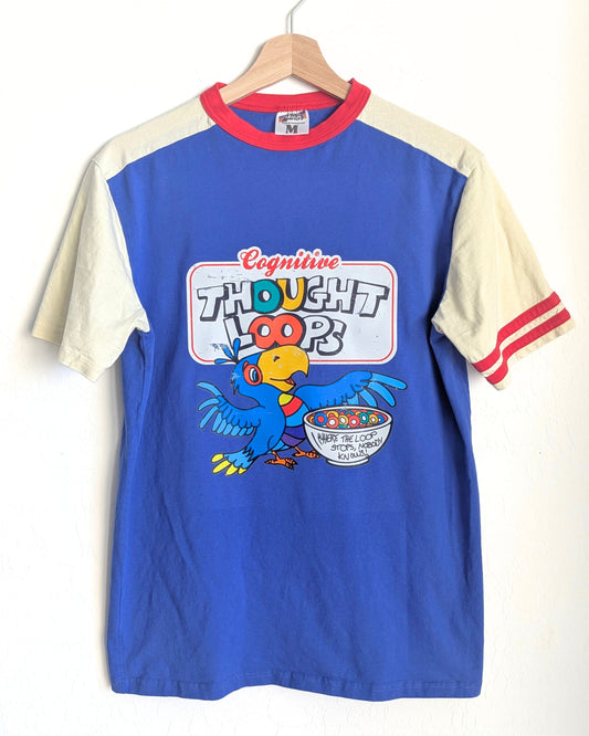 Cognitive Thought Loops - Where the Loop Stops, Nobody Knows - Adult Unisex VTG Ringer/Colorblock Tee (M) - Repurposed Rebels