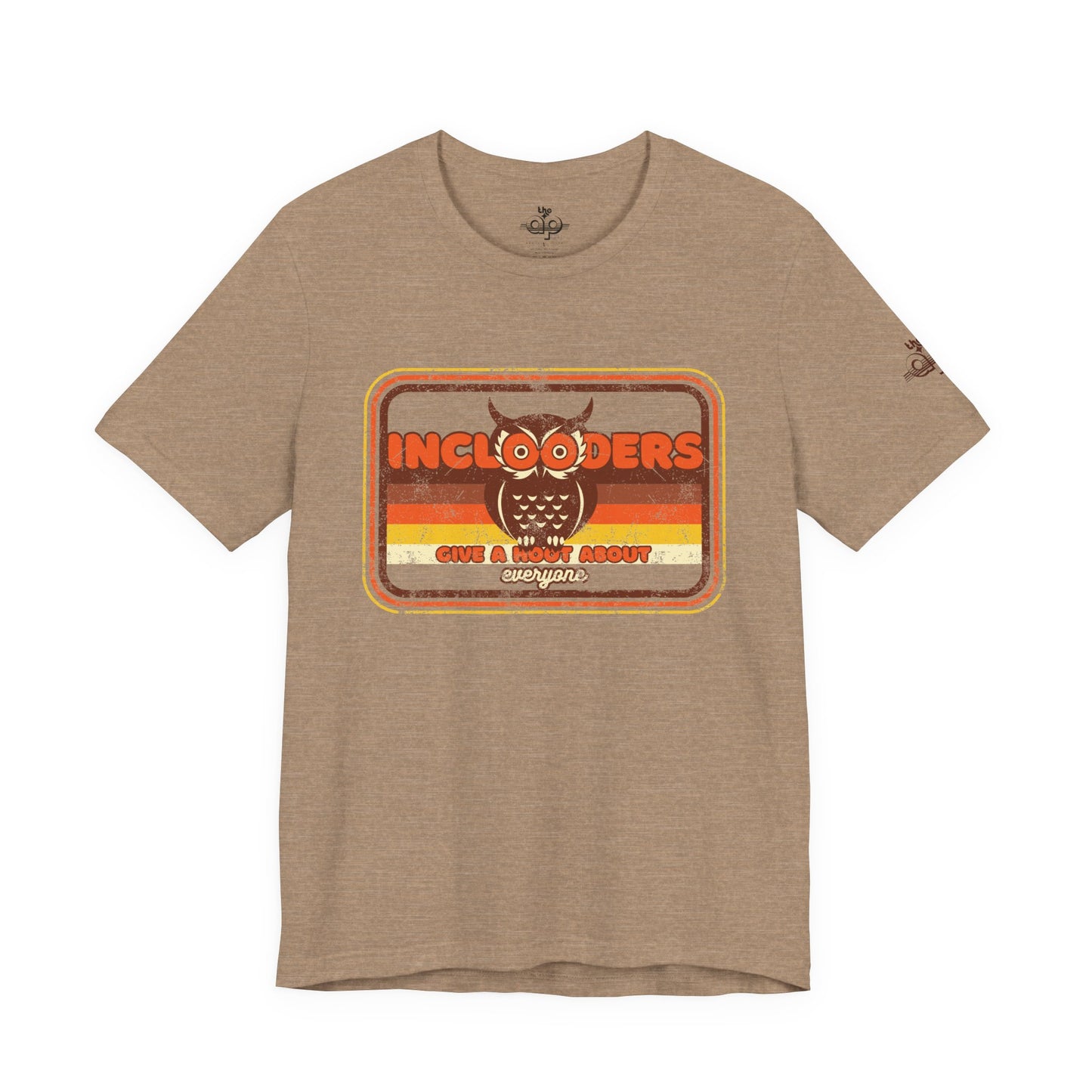 Inclooders Give a Hoot About Everyone - Adult Unisex Jersey Short Sleeve Tee