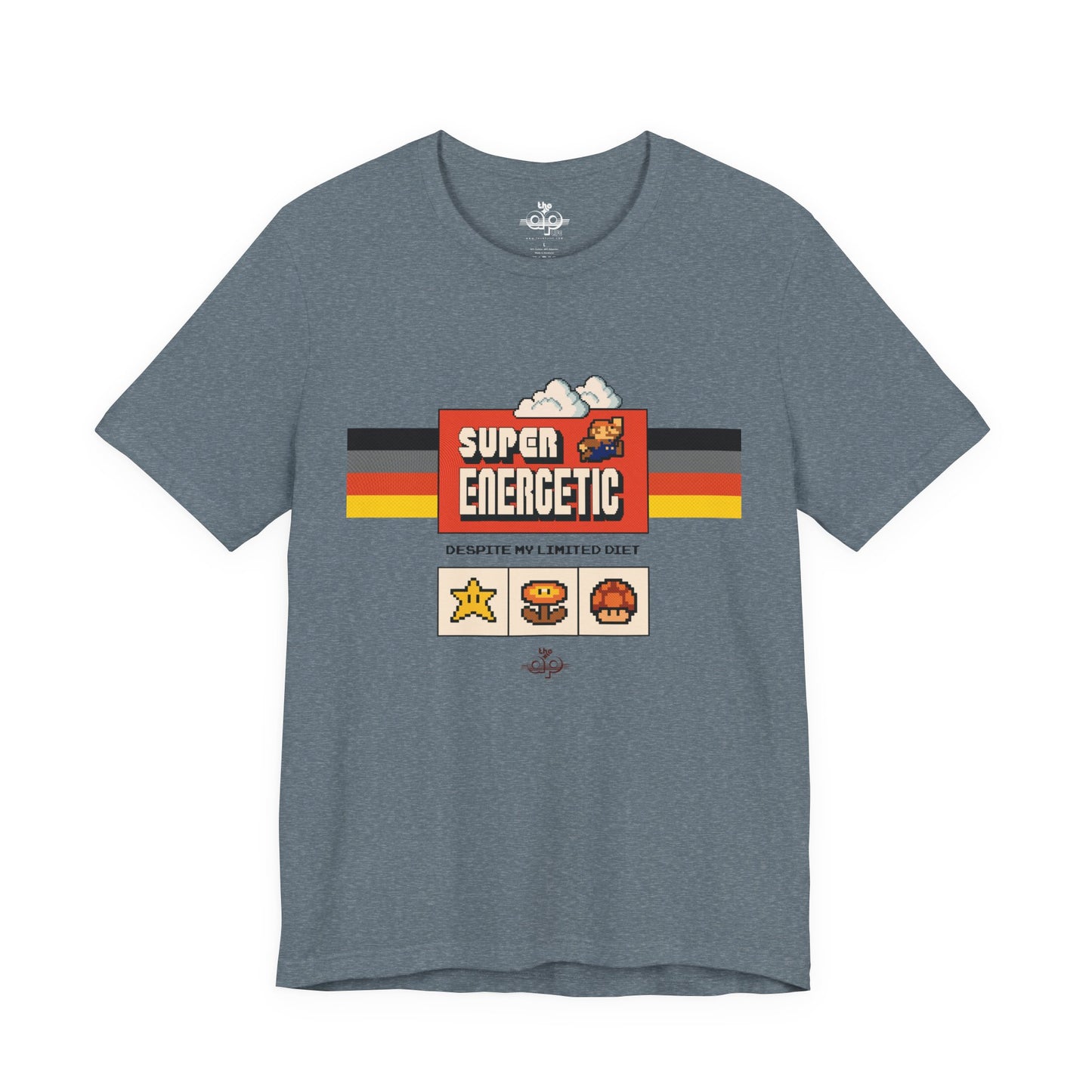 Super Energetic, Despite My Limited Diet - Adult Unisex Jersey Short Sleeve Tee