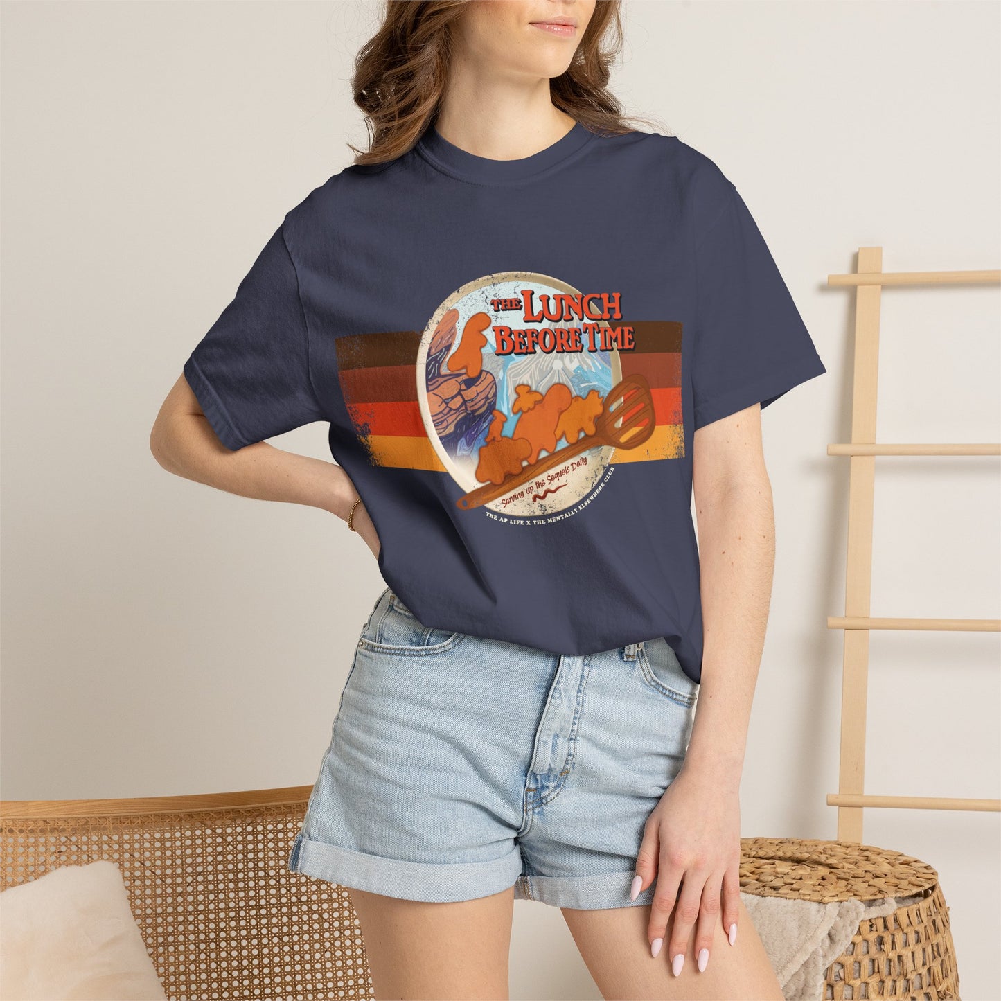 The Lunch Before Time- Serving Up the Sequels Daily - Adult Unisex Garment-Dyed T-shirt - Collab Design with TMEC