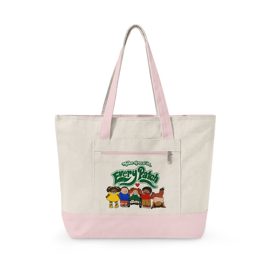 Make Space in Every Patch - Zippered Canvas Tote