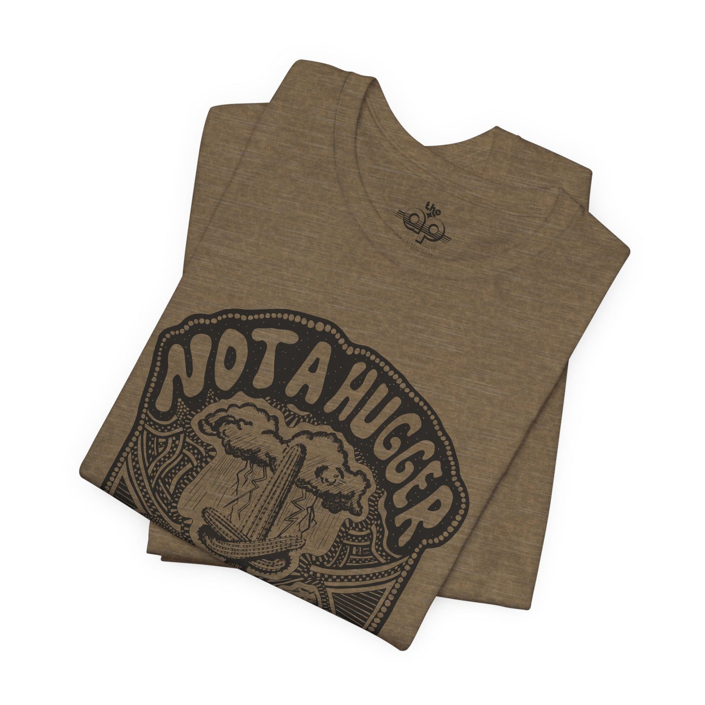 Not A Hugger - Adult Unisex Jersey Short Sleeve Tee - Tuned Out Supply + The AP Life Collab