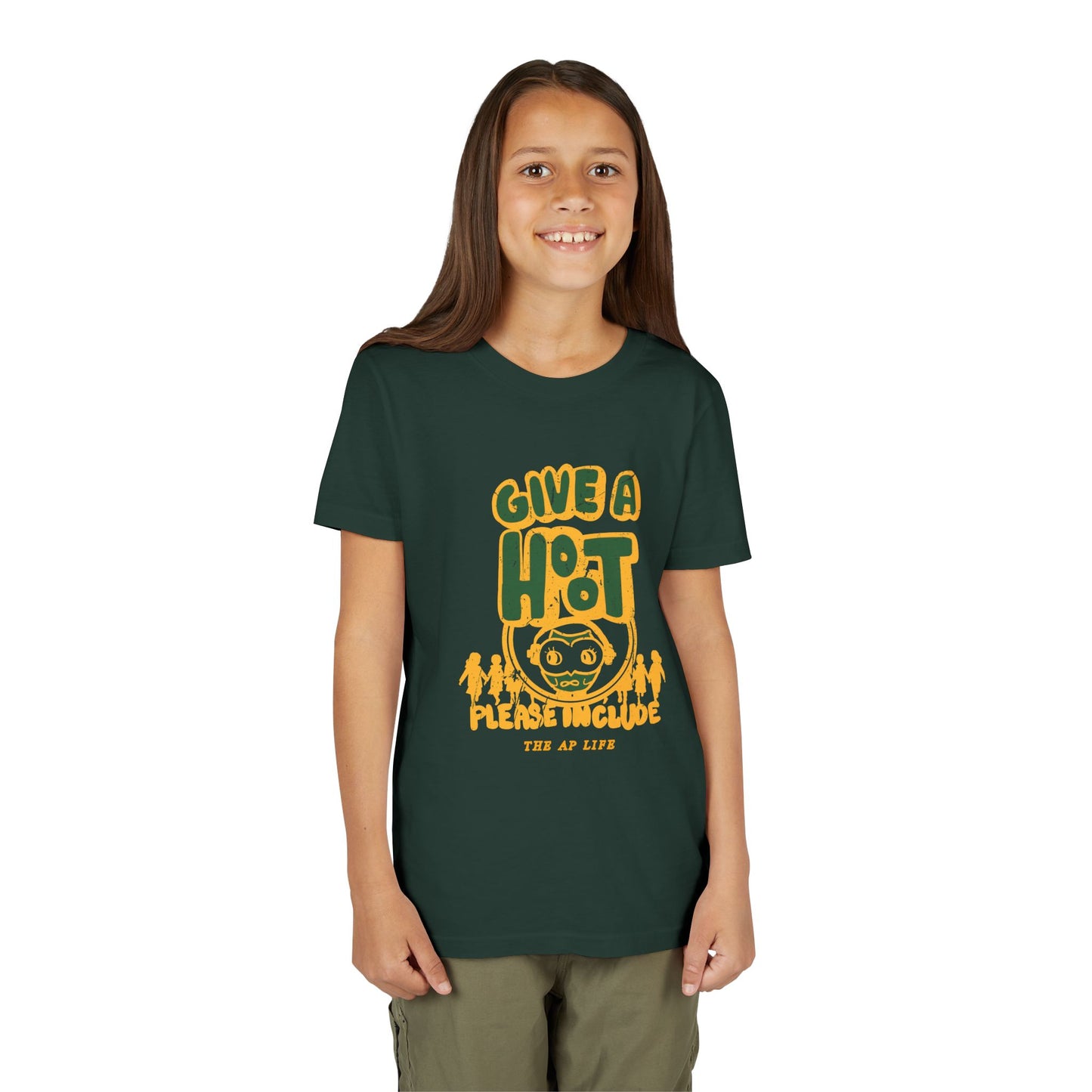 Give A Hoot - Just Include - Retro PSA Style - Youth Unisex Jersey Tee