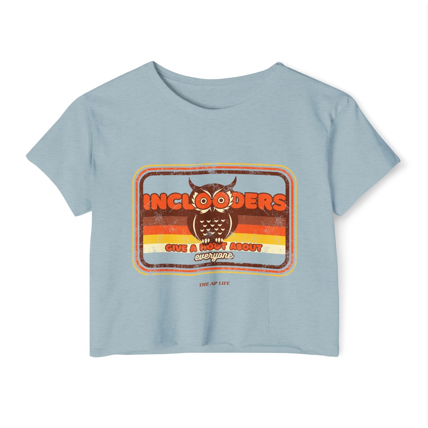 Inclooders Give a Hoot About Everyone - Women's Cropped Tee