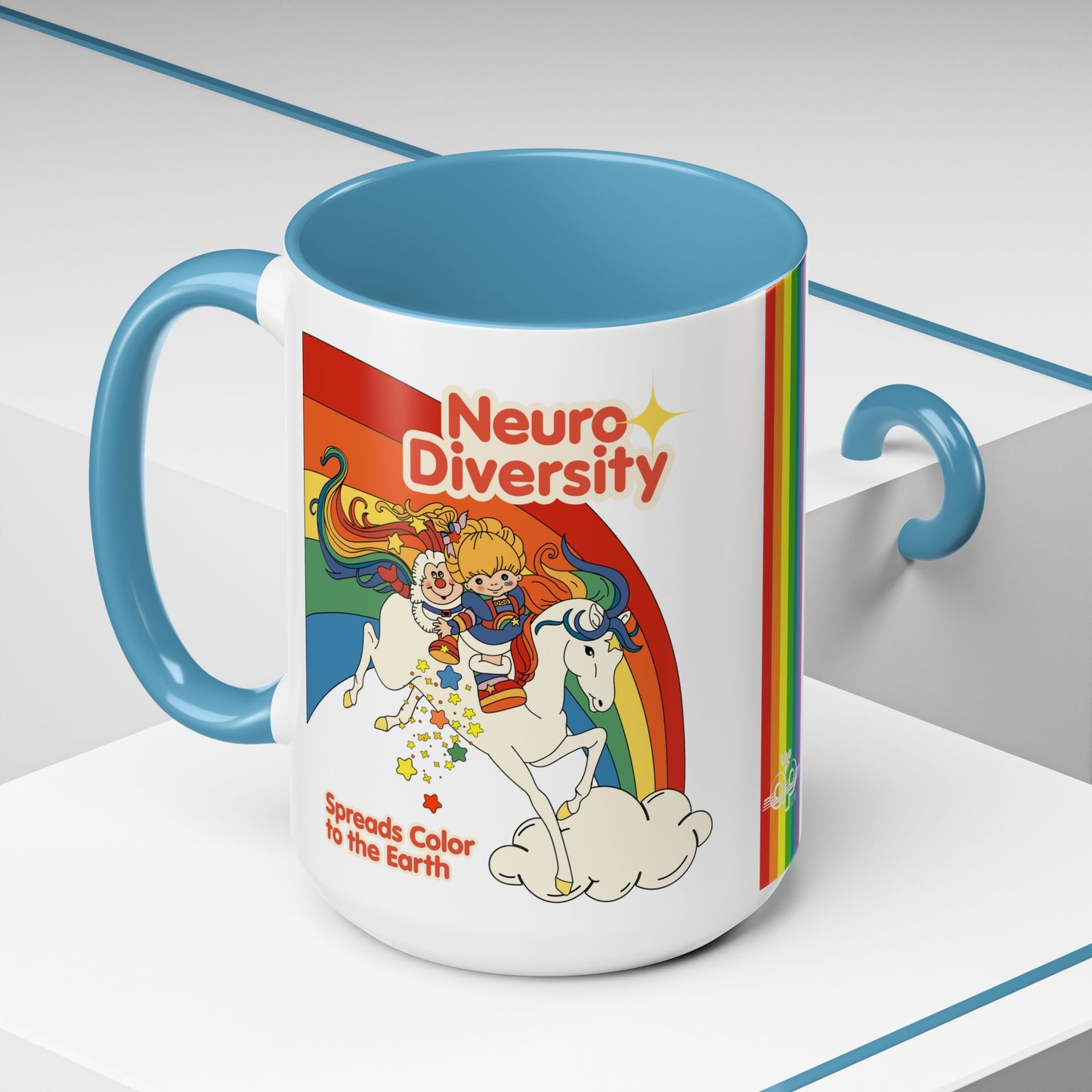 Neurodiversity Spreads Color to the Earth - Accent Coffee Mug (11, 15oz)