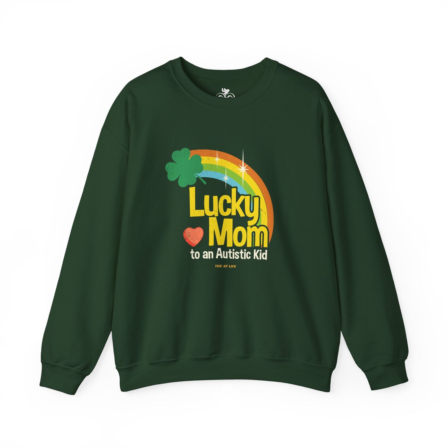 Lucky Mom to an Autistic Kid - Adult Unisex Heavy Blend™ Crewneck Sweatshirt