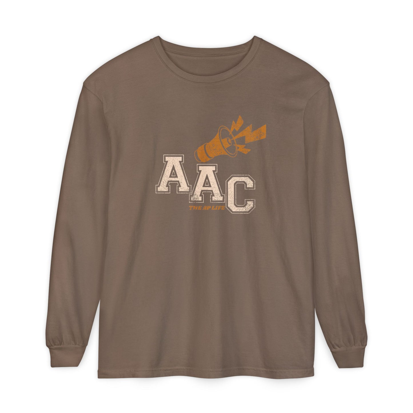 AAC Supports Team Enthusiast - Communication for the Win - Unisex Garment-dyed Long Sleeve T-Shirt