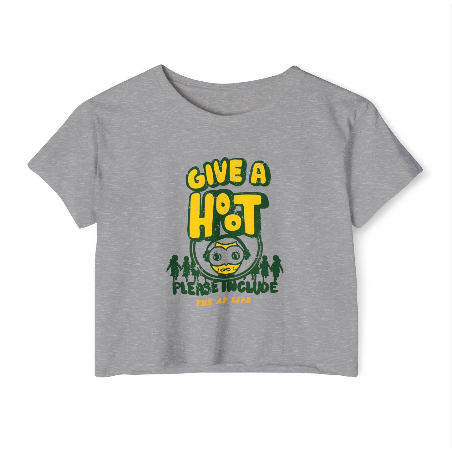 Give A Hoot - Just Include - Retro PSA Style - Women's Crop Top