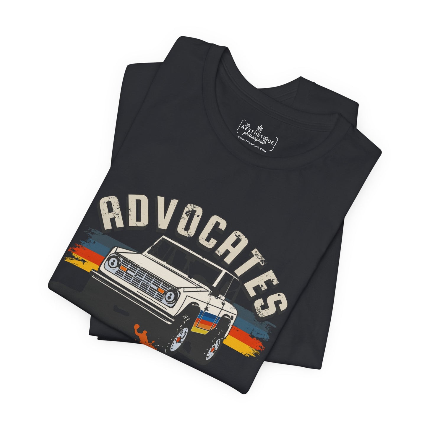 Advocates Keep Truckin', Keep Buckin' - Retro Bronco Truck - Unisex Jersey Short Sleeve Tee