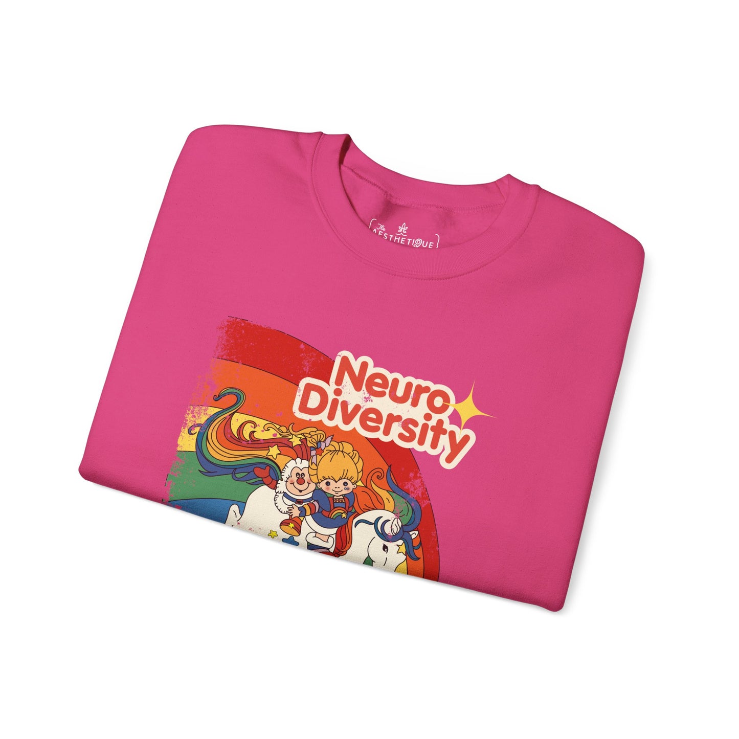 Neurodiversity Spreads Color to the Earth - Adult Unisex Heavy Blend™ Crewneck Sweatshirt