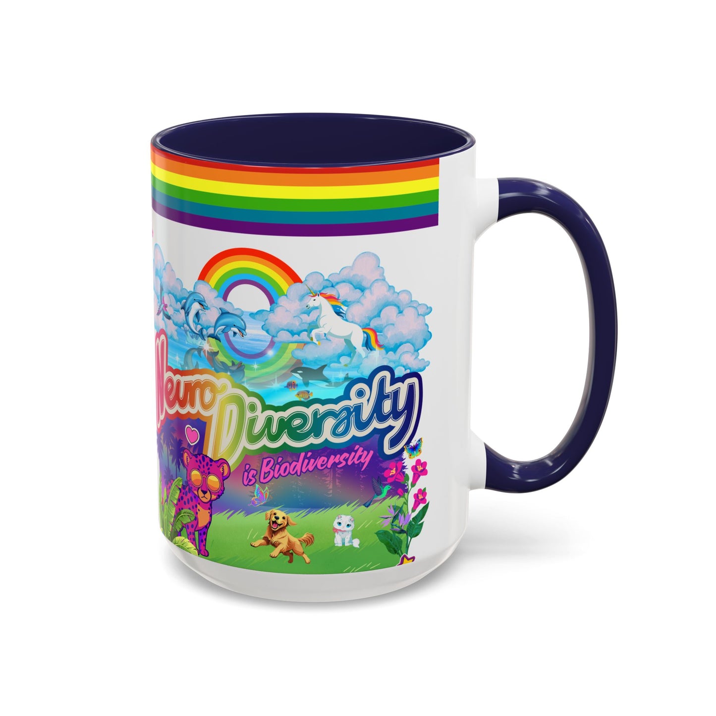 Neurodiversity is Biodiversity - Accent Coffee Mug (11, 15oz)