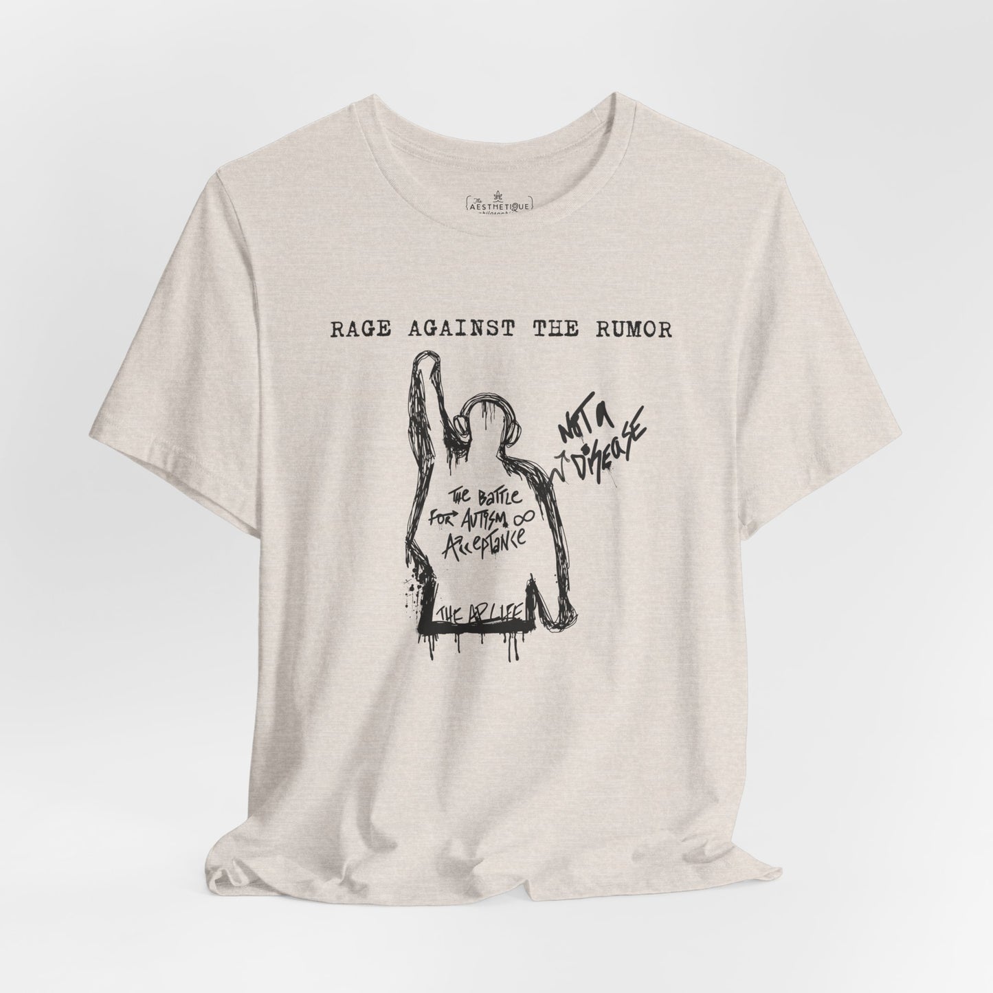 Rage Against the Rumor - The Battle for Autism Acceptance - Adult Unisex Tee