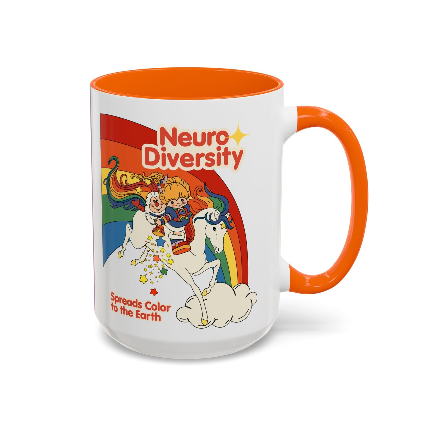 Neurodiversity Spreads Color to the Earth - Accent Coffee Mug (11, 15oz)