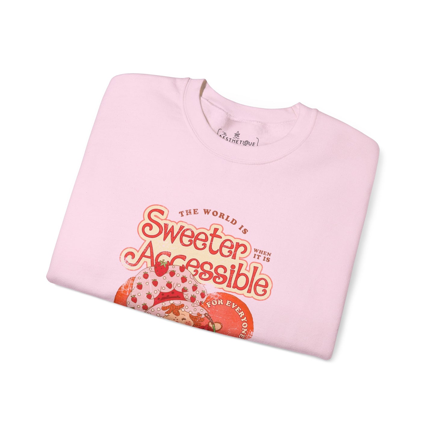 The World is Sweeter when it is Accessible for Everyone - Adult Unisex Heavy Blend™ Crewneck Sweatshirt