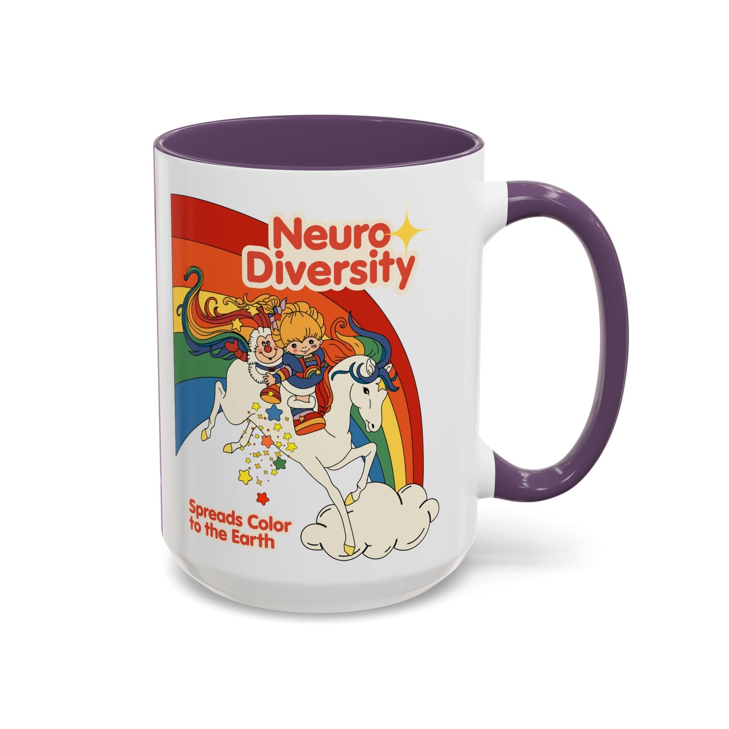 Neurodiversity Spreads Color to the Earth - Accent Coffee Mug (11, 15oz)