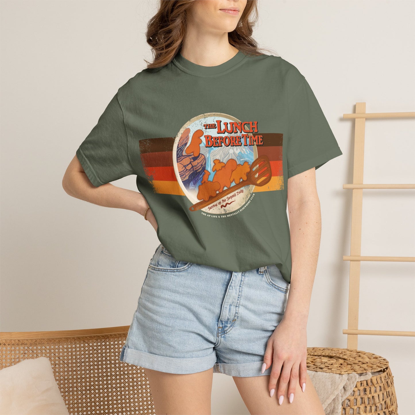 The Lunch Before Time- Serving Up the Sequels Daily - Adult Unisex Garment-Dyed T-shirt - Collab Design with TMEC