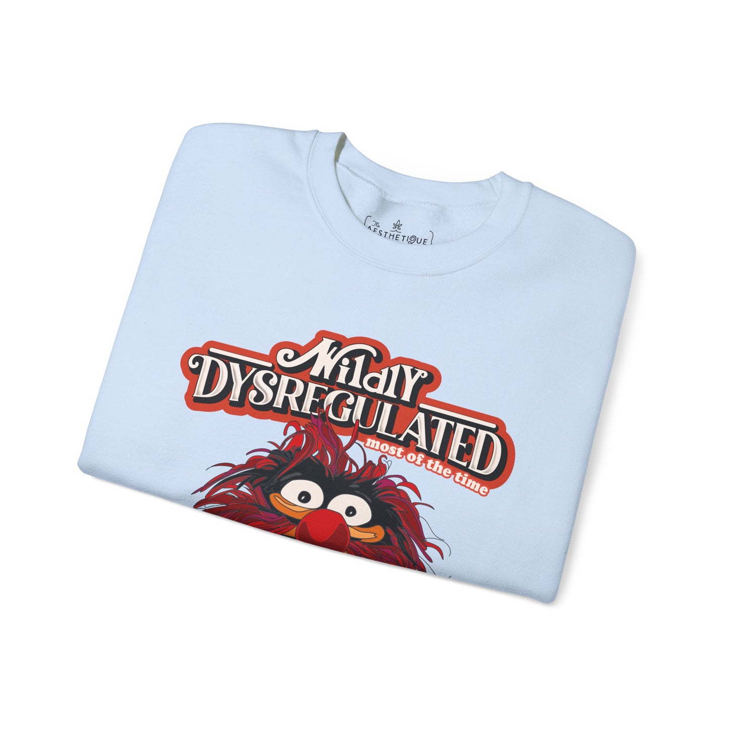 Wildy Dysregulated (Most of the Time) - Please Be Patient - Adult Unisex Heavy Blend™ Crewneck Sweatshirt