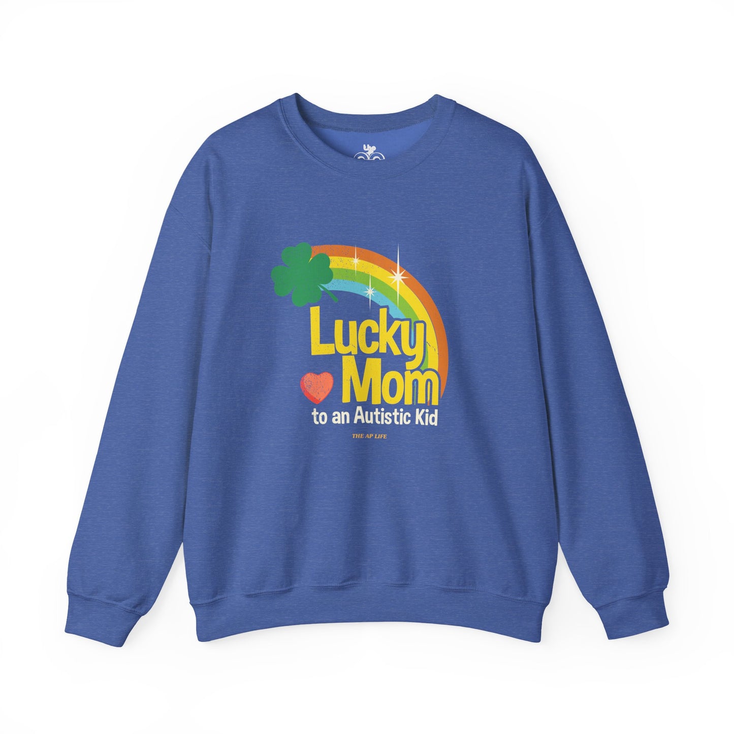 Lucky Mom to an Autistic Kid - Adult Unisex Heavy Blend™ Crewneck Sweatshirt
