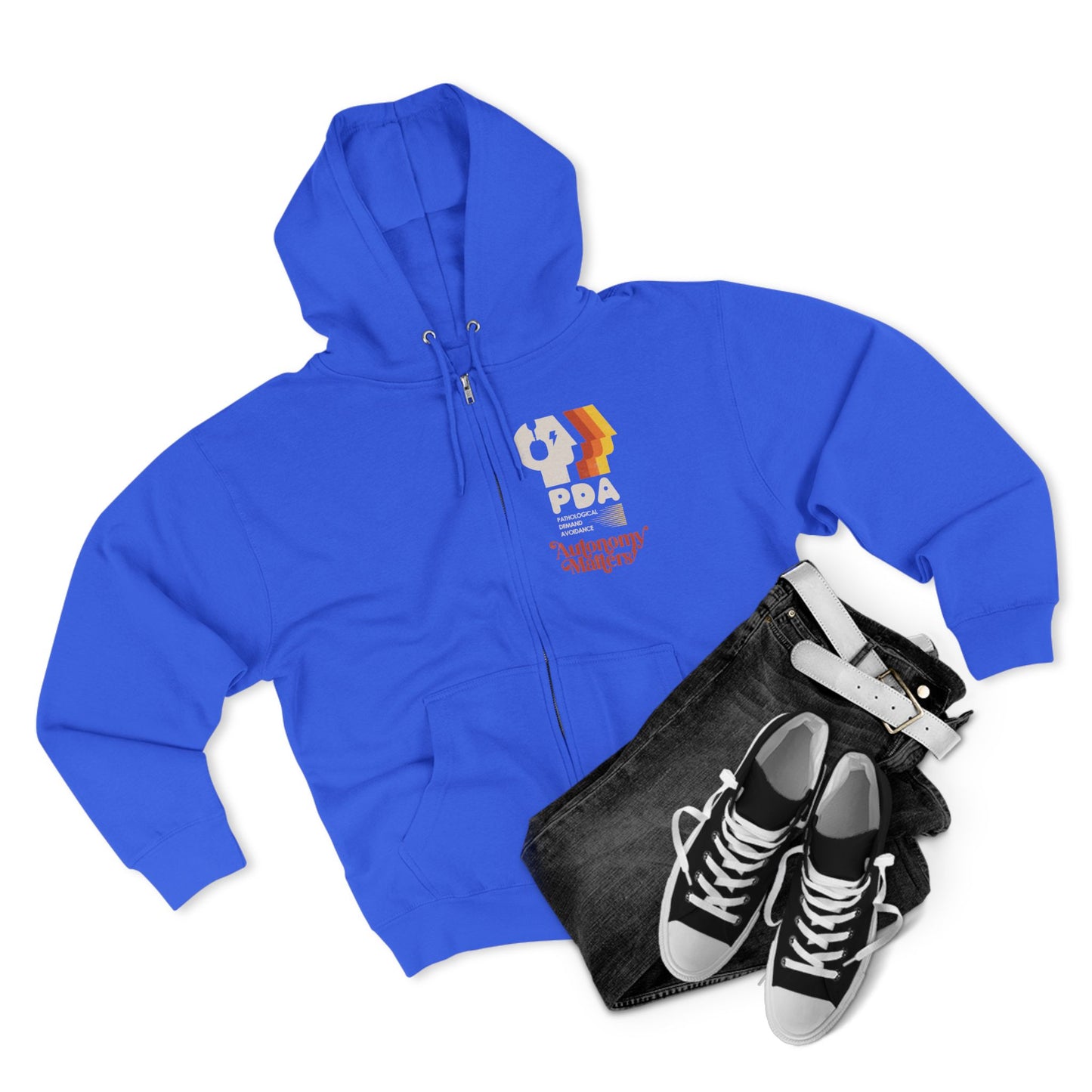 PDA - Pathological Demand Avoidance - Autonomy Matters - Adult Unisex Zip Hoodie