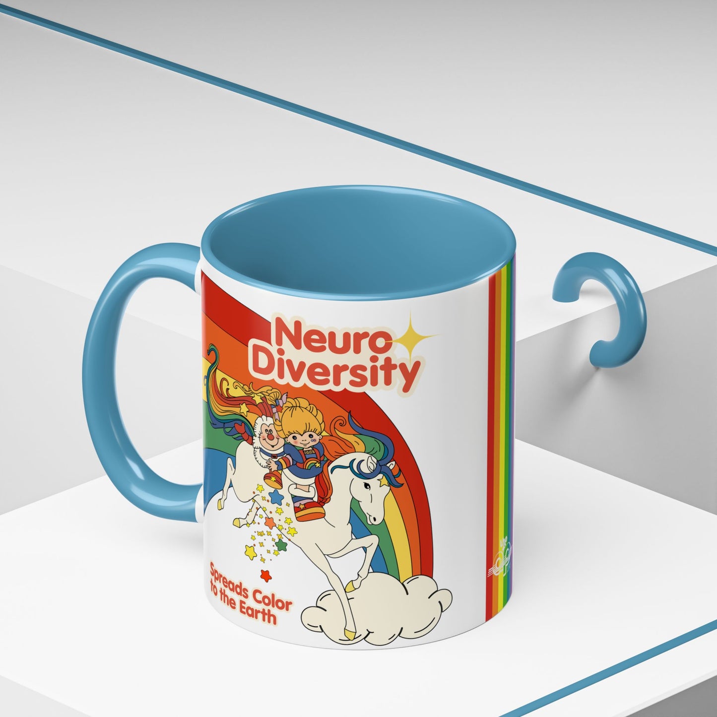 Neurodiversity Spreads Color to the Earth - Accent Coffee Mug (11, 15oz)