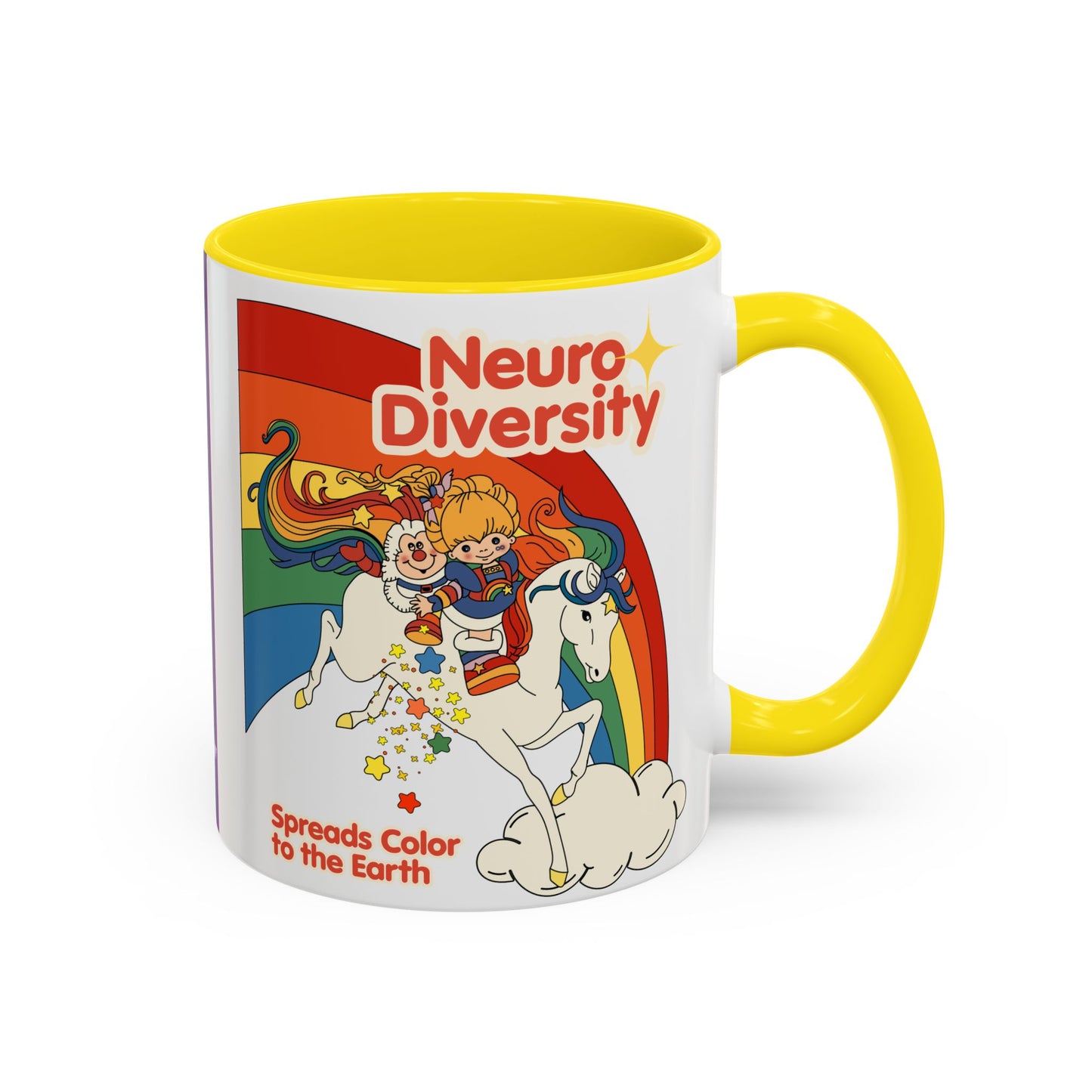 Neurodiversity Spreads Color to the Earth - Accent Coffee Mug (11, 15oz)