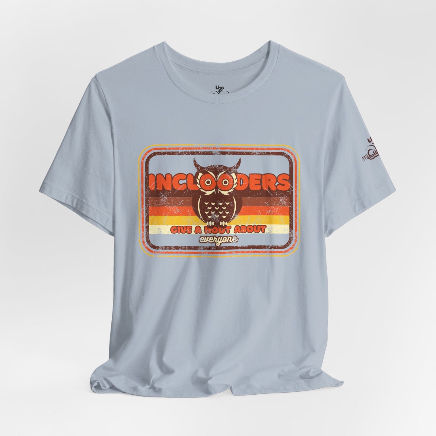 Inclooders Give a Hoot About Everyone - Adult Unisex Jersey Short Sleeve Tee