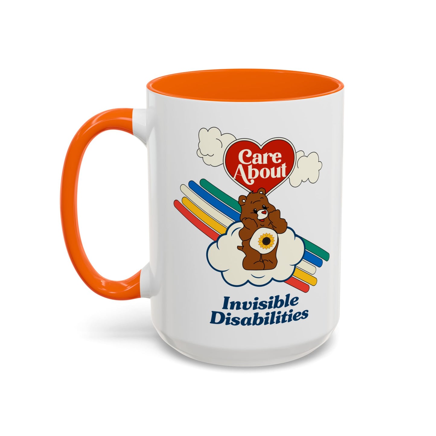 Care About Invisible Disabilities - Disability Rights - Accent Coffee Mug (11, 15oz)