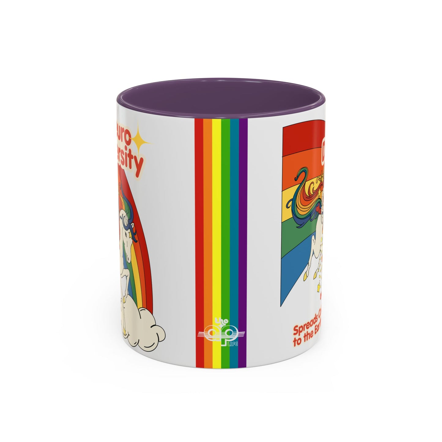 Neurodiversity Spreads Color to the Earth - Accent Coffee Mug (11, 15oz)