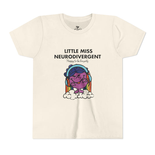 Little Miss Neurodivergent - Unisex Youth Short Sleeve Tee