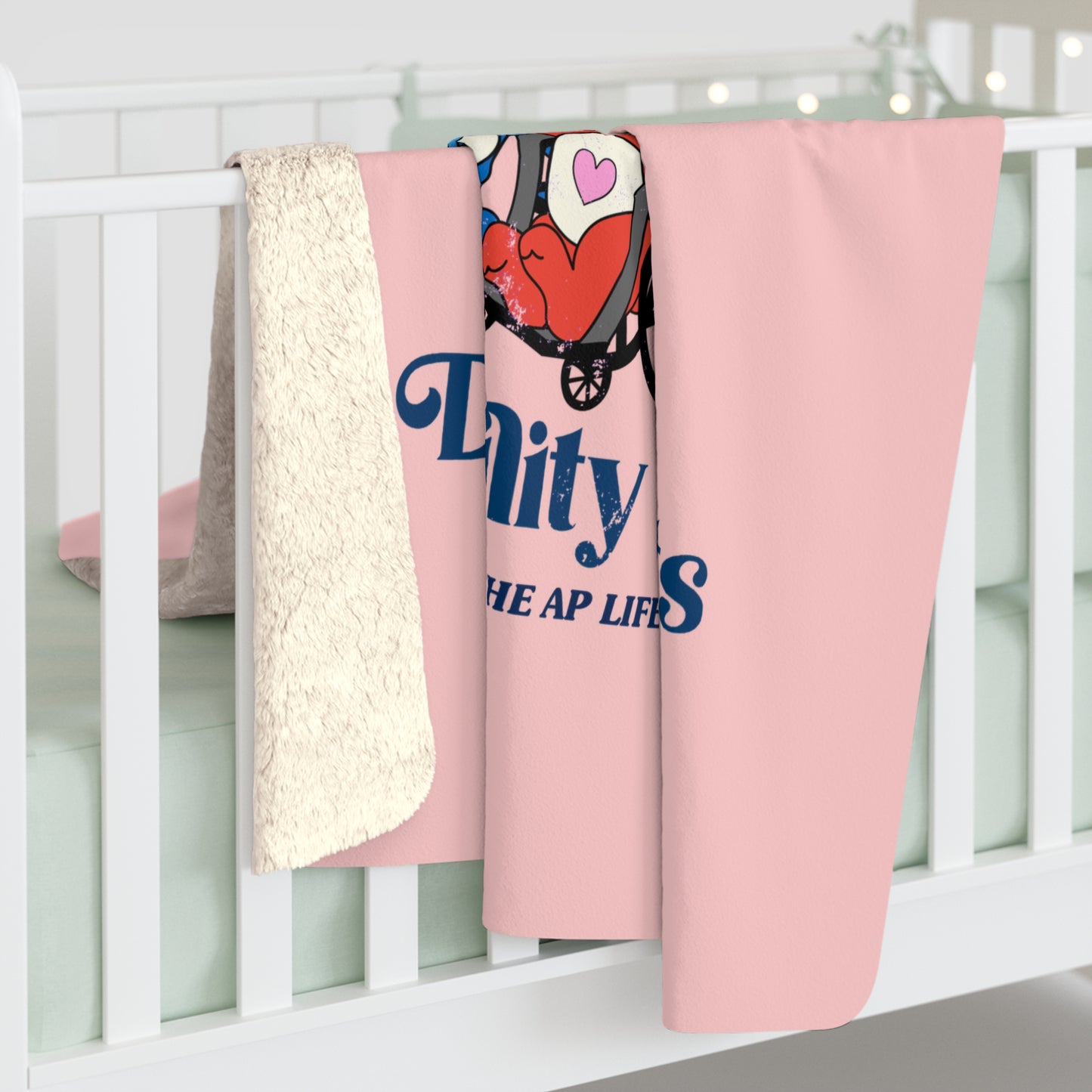 Care About Disability Rights - Retro 80s Vibe - Sherpa Fleece Blanket