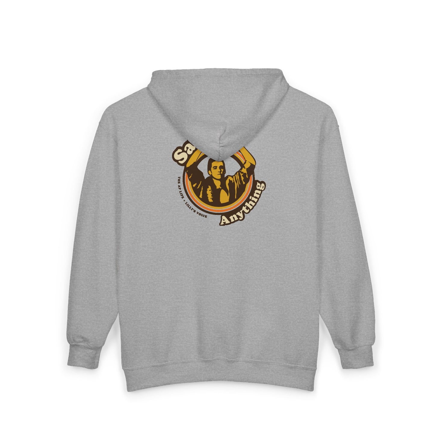 Say Anything - AAC- Lilly's Voice + The AP Life - Adult Unisex Heavy Blend™ Full Zip Hooded Sweatshirt